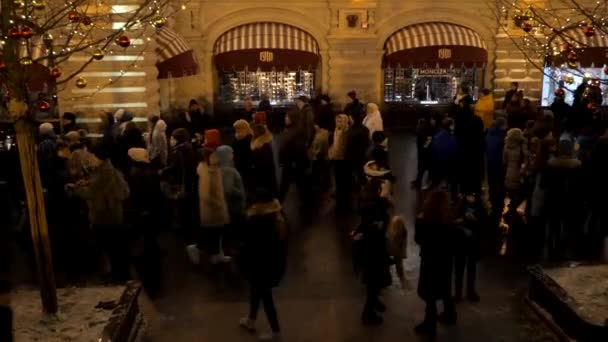 December 2018 Moscow Russia Red Square New Year Eve Festivities — Stock Video