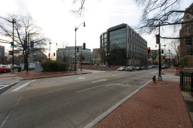 2016 Baharı - Washington DC, ABD - Washington DC 'de Bomboş Otoyol