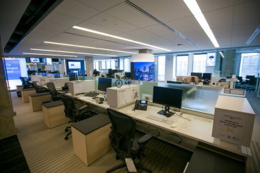 2016 Baharı - Washington DC, ABD - Washington Post 'ta haber odası. Büyük bir Amerikan gazetesinin haber odası.