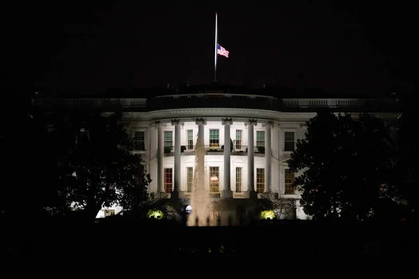 Edificio Illuminato Della Casa Bianca Washington — Foto Stock