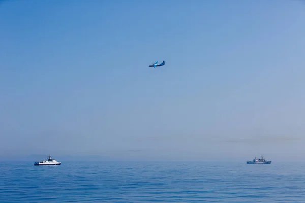 Verano 2016 Vladivostok Rusia Ejercicios Militares Navales Internacionales Barcos Guardacostas — Foto de Stock