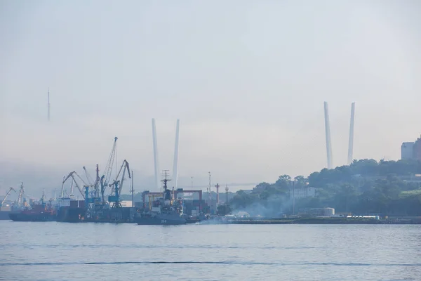 Vladivostok Marine Facade Commercial Seaport Sea Side — Stock Photo, Image