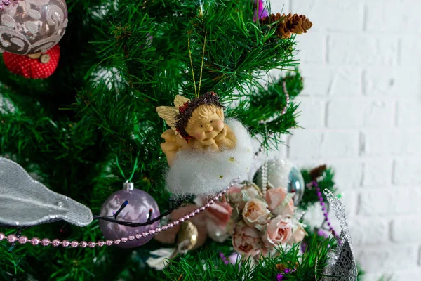Christmas Toy Angel Christmas Tree Copy Paste — Stock Photo, Image