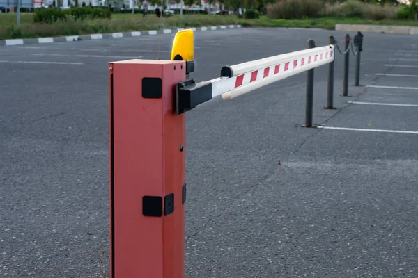 Close Barrier Gate Sistema Automatico Sicurezza — Foto Stock