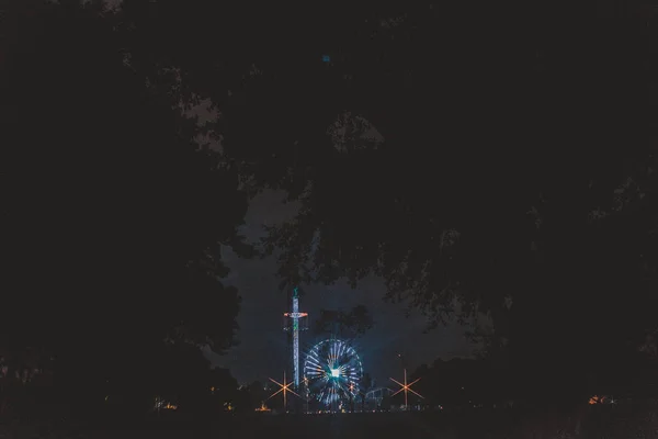 Nádherný Výhled Noční Město Krásnou Osvětlení — Stock fotografie