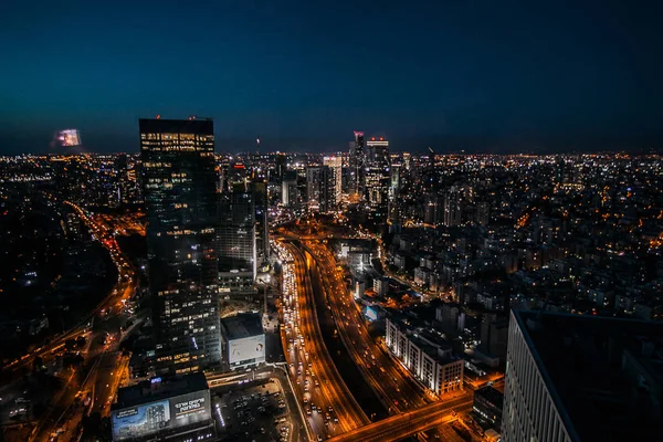 Prachtig Uitzicht Nacht Stad Met Mooie Verlichting — Stockfoto