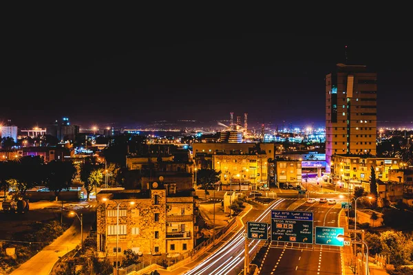 Impresionante Vista Ciudad Nocturna Con Hermosa Iluminación — Foto de Stock