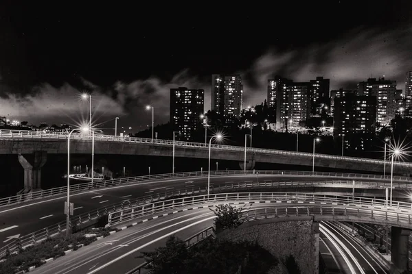 Prachtig Uitzicht Nacht Stad Met Mooie Verlichting — Stockfoto