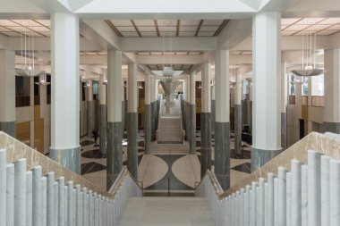 Canberra, Nisan 2018 - iç fuaye yeni parlamento binası, Canberra, Avustralya