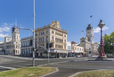 Ballarat kentinde Sturt Caddesi 'nin görünümü, Victoria, Avustralya