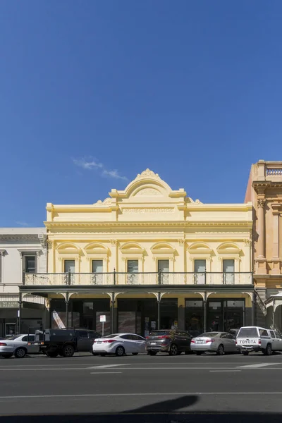 Fachada Dos Edifícios Dos Ossos Lydiard Street Cidade Ballarat Victoria — Fotografia de Stock