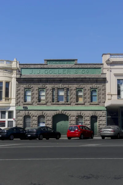 Fachada Edifício Pedra Lydiard Street Cidade Ballarat Victoria Austrália — Fotografia de Stock