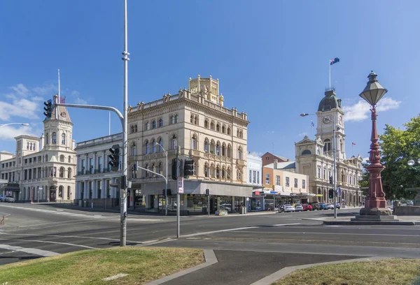 Ballarat Kentinde Sturt Caddesi Nin Görünümü Victoria Avustralya — Stok fotoğraf