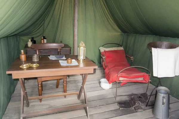 Çadır iç Sovereign Hill, Golden Point, Ballarat, Avustralya bir banliyösünde bir açık hava Müzesi. Sovereign Hill Ballarat'ın ilk on yıl sonra 1851 yılında orada altın keşif gösteriyor.