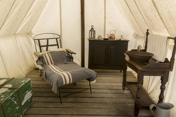 Çadır iç Sovereign Hill, Golden Point, Ballarat, Avustralya bir banliyösünde bir açık hava Müzesi. Sovereign Hill Ballarat'ın ilk on yıl sonra 1851 yılında orada altın keşif gösteriyor.