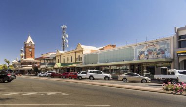 Broken Hill kentinde Argent Caddesi 'nin görünümü, Yeni Güney Galler, Avustralya