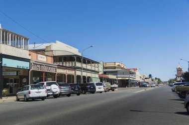 Broken Hill kentinde Argent Caddesi 'nin görünümü, Yeni Güney Galler, Avustralya