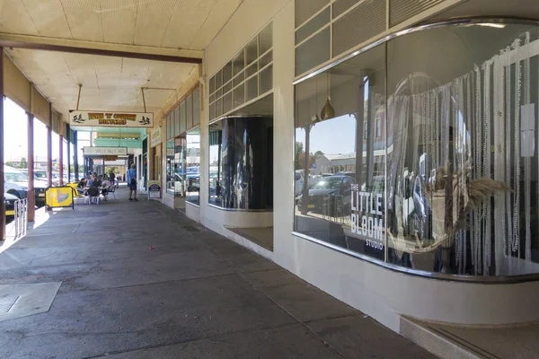 Pavimento Coberto Área Comercial Cidade Broken Hill Nova Gales Sul — Fotografia de Stock