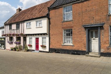 Beccles Suffolk, İngiltere, Temmuz 2018 - tarihi bina içinde eski Çarşı Pazar kasaba Beccles, Suffolk, İngiltere