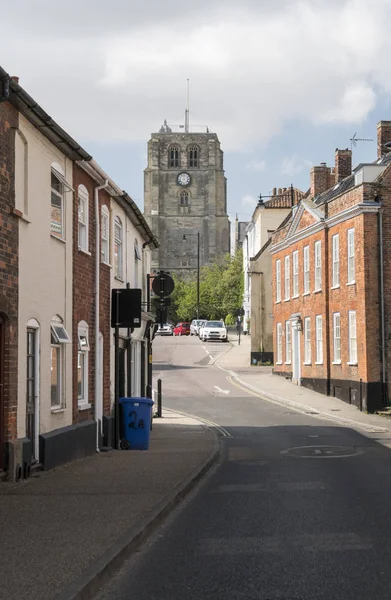 Beccles Sufffolk Reino Unido Julio 2018 Vista Del Campanario Desde — Foto de Stock