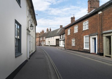 Tarihi binaların Ballygate Pazar kasaba Beccles, Suffolk, İngiltere