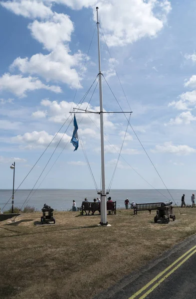 Flaggstång Och Kanoner James Green Southwold Suffolk — Stockfoto