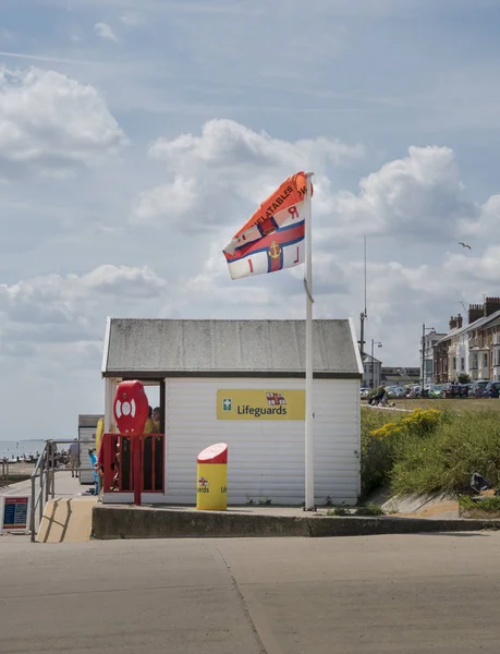 索思沃尔德的海滨救生小屋 萨福克英国 — 图库照片