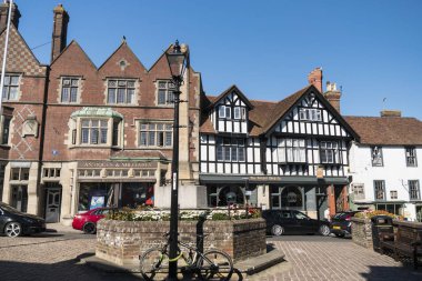 Arundel kasaba, West Sussex, İngiltere'nin sokak görünümü