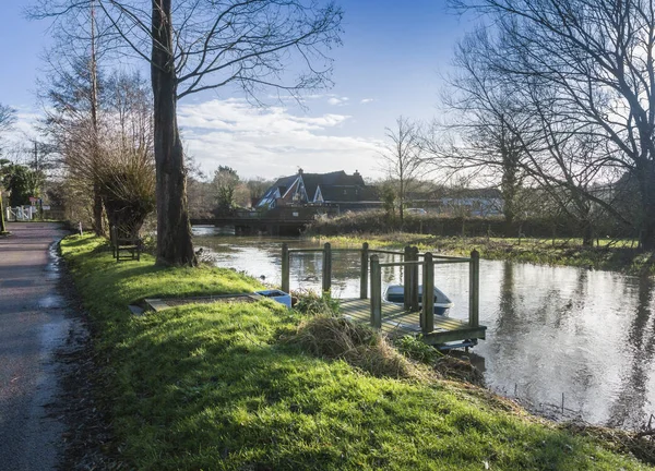 Great Stour River Ancient Village Chartham Kent — Stock Photo, Image