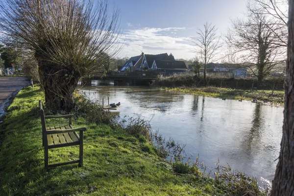 Great Stour River Ancient Village Chartham Kent — Stock Photo, Image