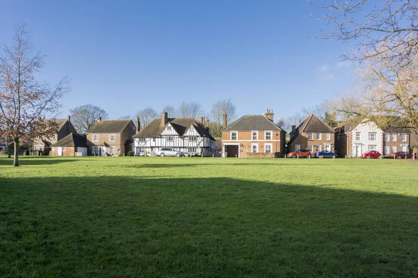 Historische Huisjes Het Groen Het Oude Dorp Van Chartham Kent — Stockfoto