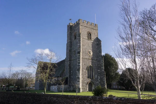 Saint Marys Kerk Het Dorp Van Chartham Kent Verenigd Koninkrijk — Stockfoto