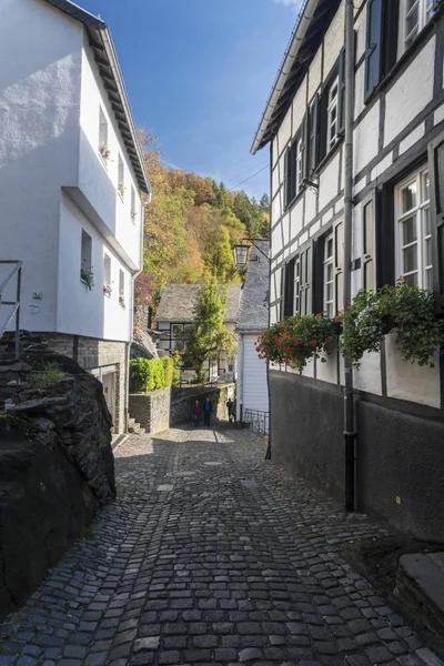 Madeira Pitoresca Emoldurada Edifícios Centro Histórico Monschau Aachen Alemanha — Fotografia de Stock