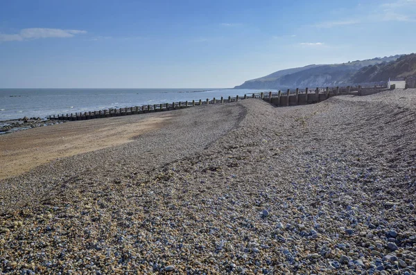Pláž Pobřeží Eastbourne East Sussex Velká Británie — Stock fotografie