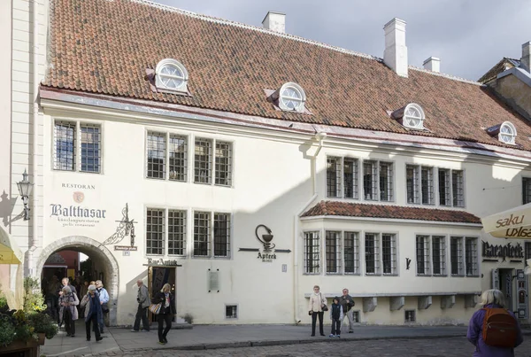 Ókori Tallinnban Észtországban Meghirdetett Gyógyszertár — Stock Fotó