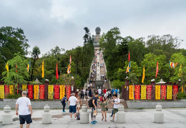 Steps Leading Tian Tan Big Buddha Statue Lantau Island Hong — Stock Photo, Image