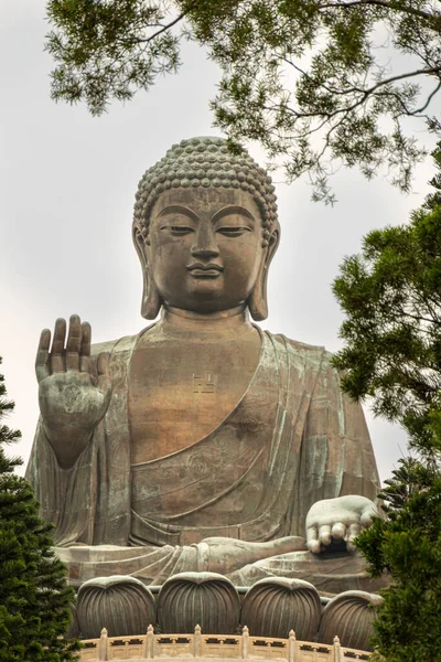 Estatua Tian Tan Big Buddha Isla Lantau Hong Kong — Foto de Stock