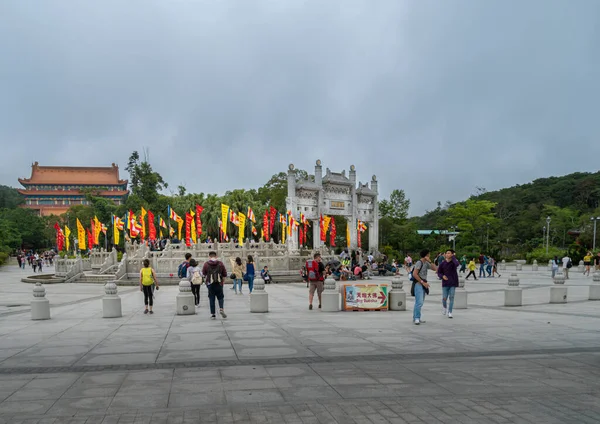 Vue Village Ngong Ping Sur Île Lantau Hong Kong — Photo