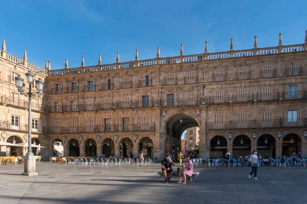 Plaza Mayor Der Stadt Salamanca Spanien — Stockfoto