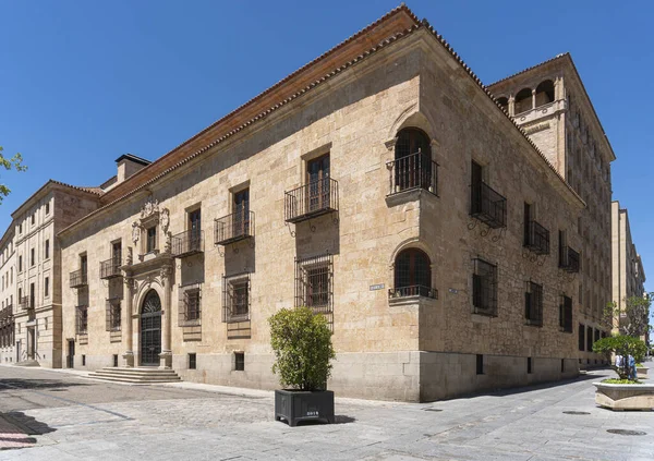 Fassade Eines Bankgebäudes Der Stadt Salamanca Spanien — Stockfoto