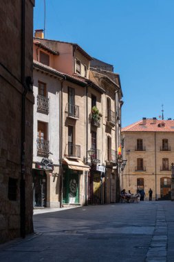 İspanya 'nın Salamanca kentinin sokak manzarası