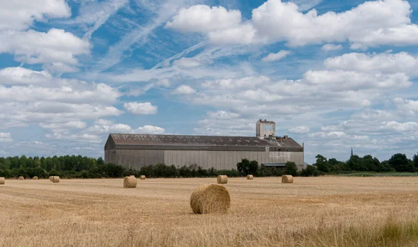 A grain store in the French countryside, France