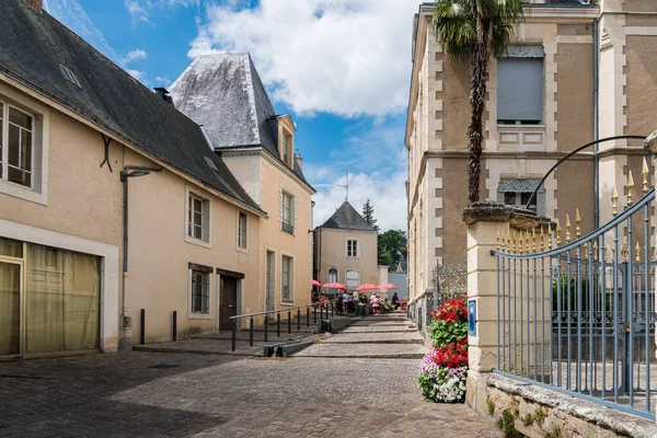 Vista Rua Cidade Sable Sur Sarthe França — Fotografia de Stock