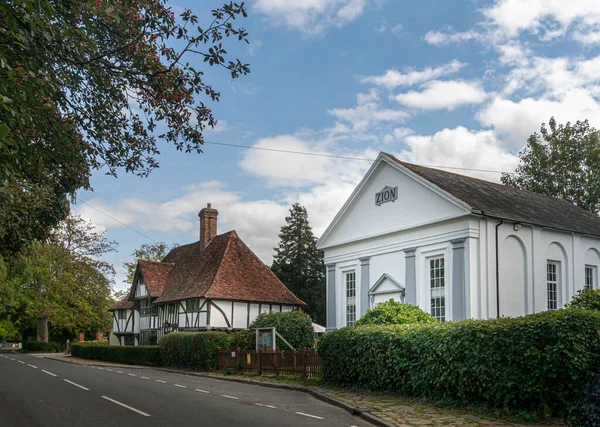 Zion Baptistkyrka Och Antik Timmerstuga Byn Smarden Kent Storbritannien — Stockfoto