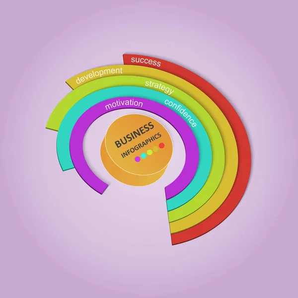 Абстрактная бизнес-инфографика в виде цветных фигур и шагов. EPS 10 . — стоковый вектор