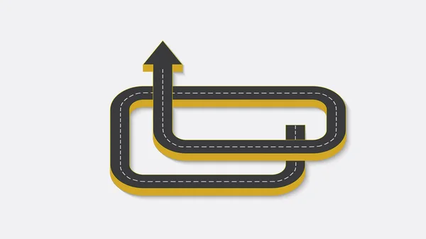 Infografica astratta business sotto forma di una strada automobilistica con indicazioni stradali. EPS 10 . — Vettoriale Stock