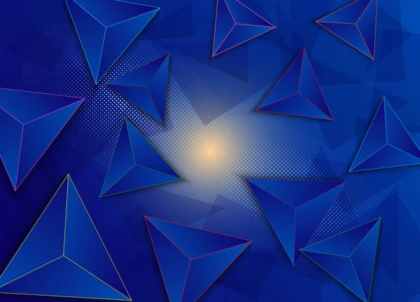 Abstrakt vektor bakgrund av volumetriska pyramider. EPS 10. — Stock vektor