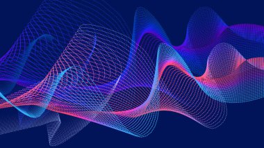 Soyut dalgalar şeklinde vektör parçacıkları. Eps 10.