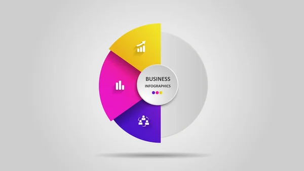 Infografías de negocios abstractas en forma de figuras y pasos de colores. EPS 10 . — Vector de stock