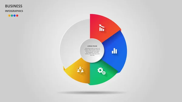 İş infographics renkli resimler ve adımlar şeklinde. EPS 10. — Stok Vektör